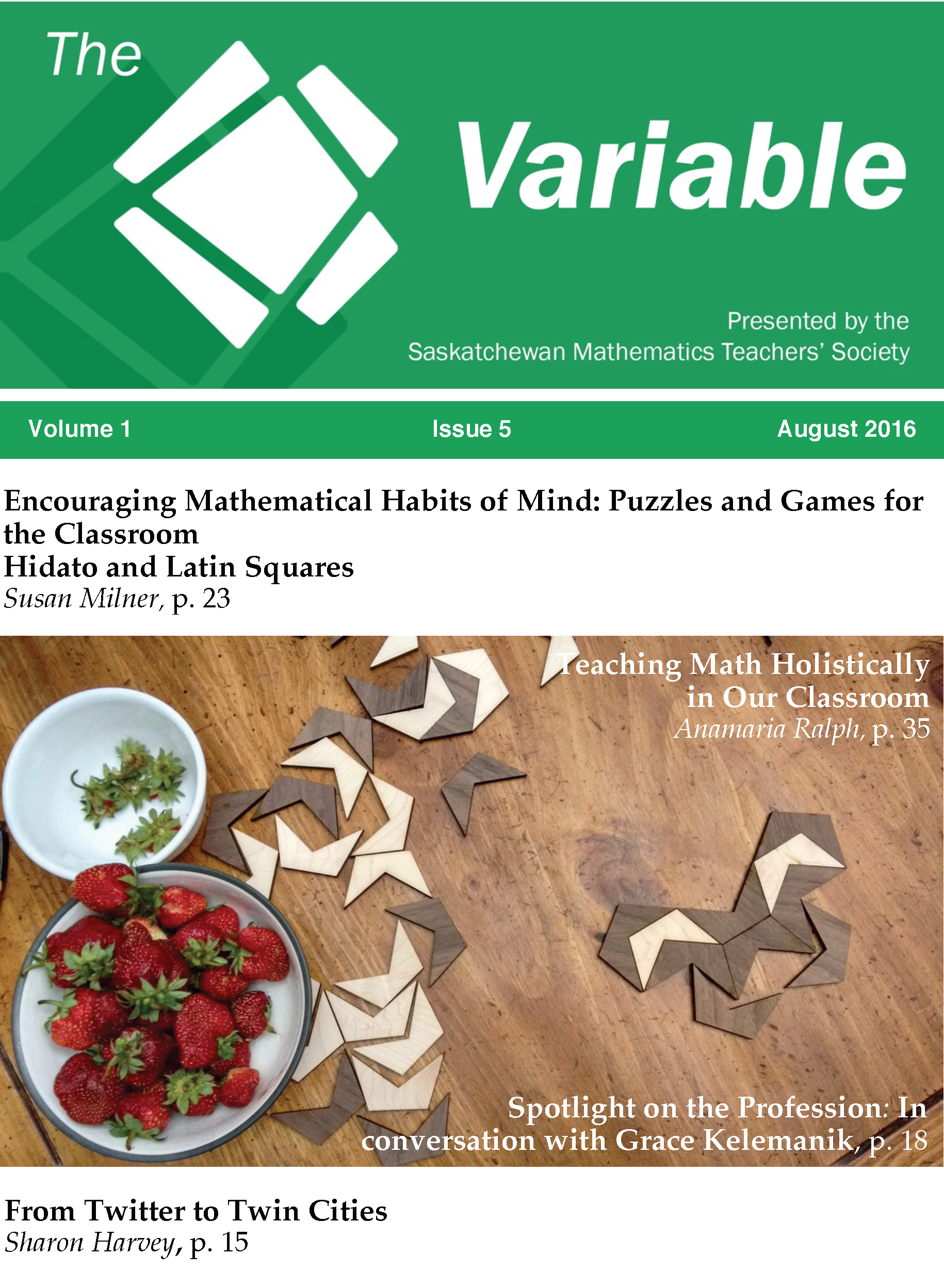 The Variable - 2016 August Cover